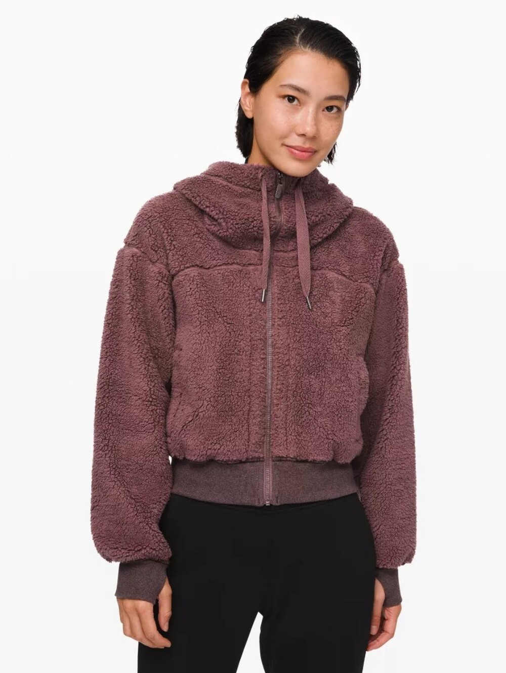 Lululemon Short Sweet and Sherpa Jacket | Heathered Antique Bark / Antique Bark